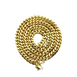 アクセサリー 10K yellow gold Miami cuban link chain 6 Nuragold 10k Real Yellow Gold Miami Cuban Link 6.5mm Chain